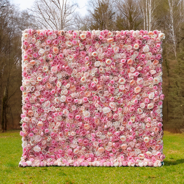 Kyra: Pink Rose Wedding Artificial Flower Wall Party Backdrop
